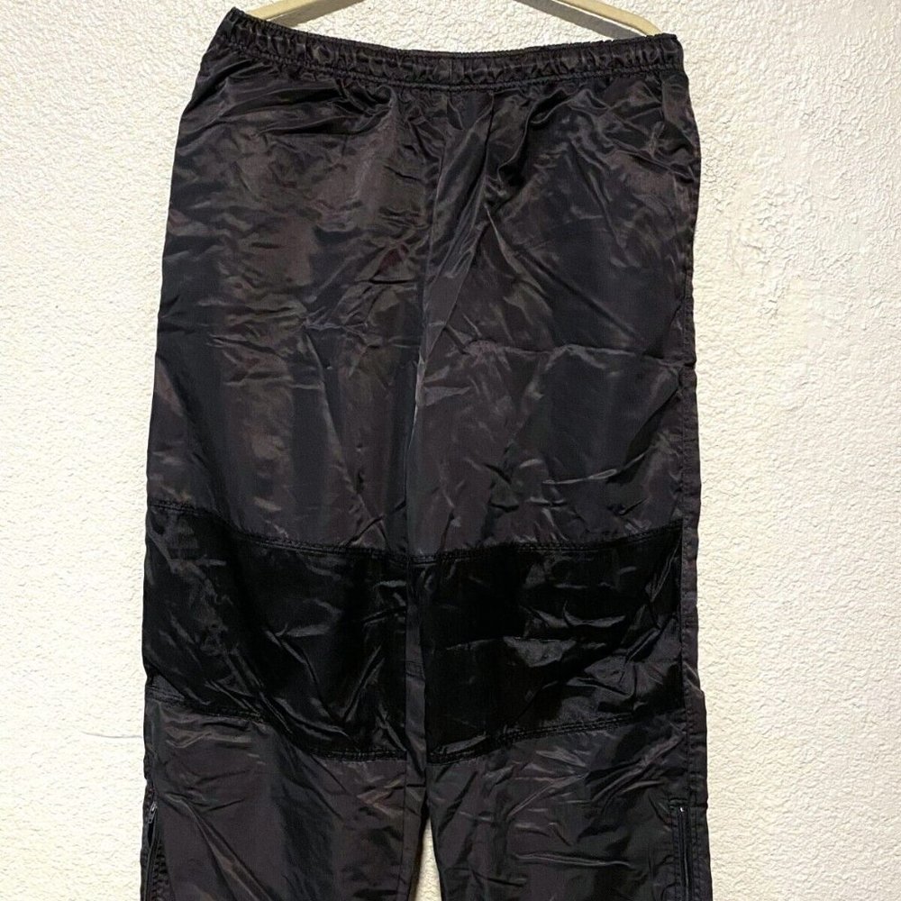 Vintage Nike Mens Track Pants 56323 Athletic Workout Running Nylon Black